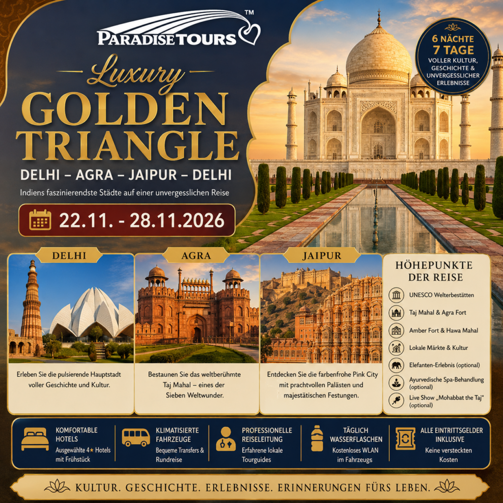 „Kulturreise nach Indien Taj Mahal“