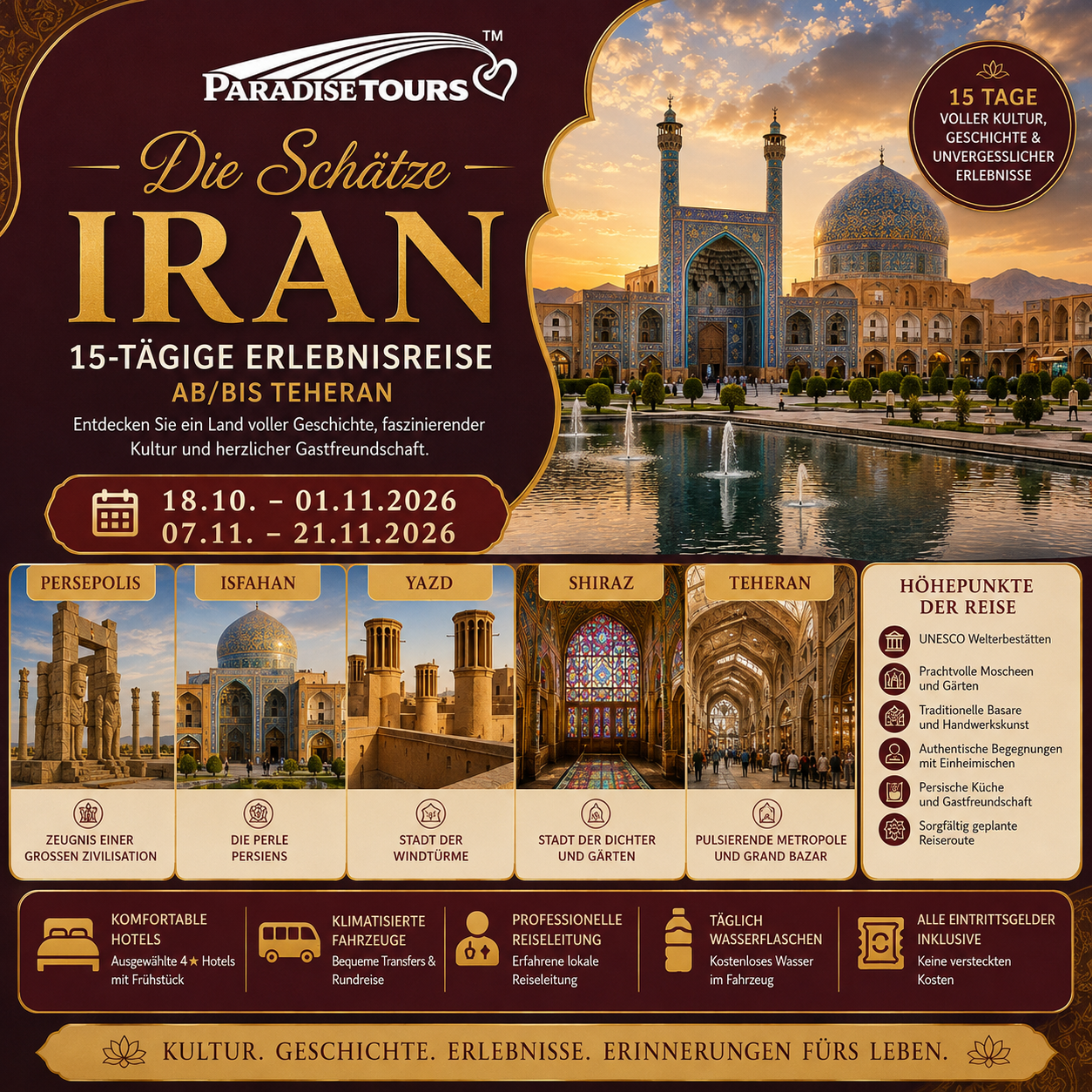 Iran Reise und Iran Rundreise mit Paradisetours