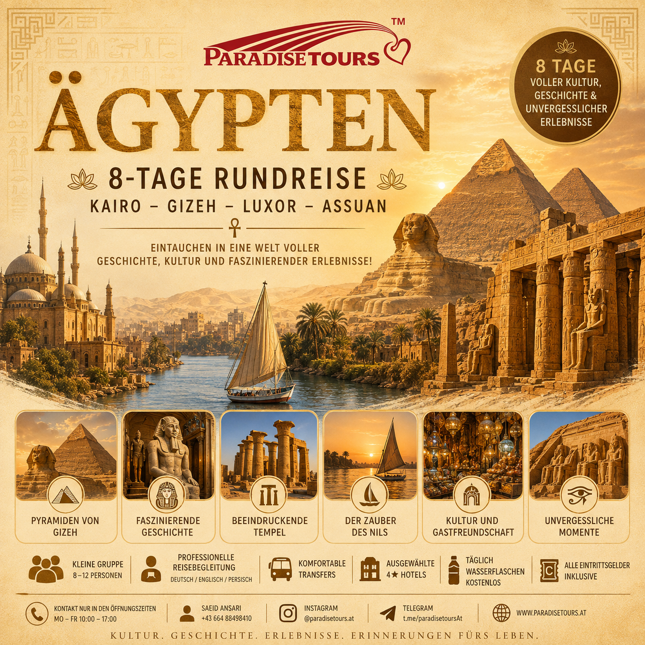 Ägypten Rundreise, Kairo, Aswan, Gisa, Luxor